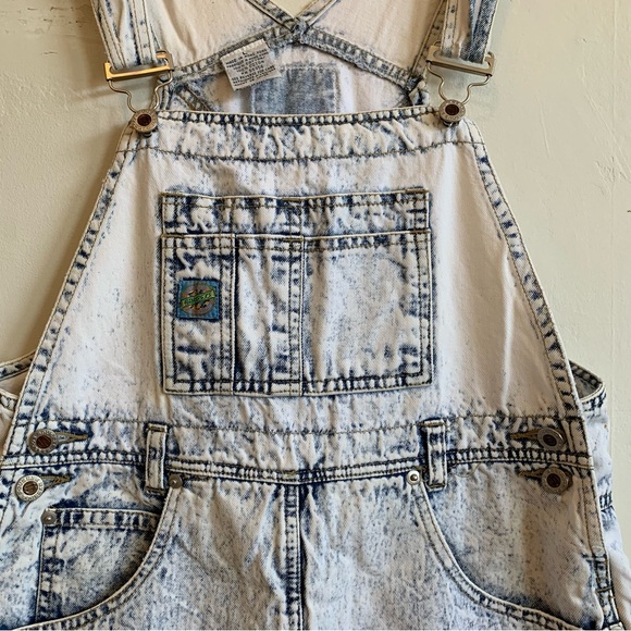 VTG Squeeze 80s 90s Short Overalls Shortalls - Picture 2 of 9